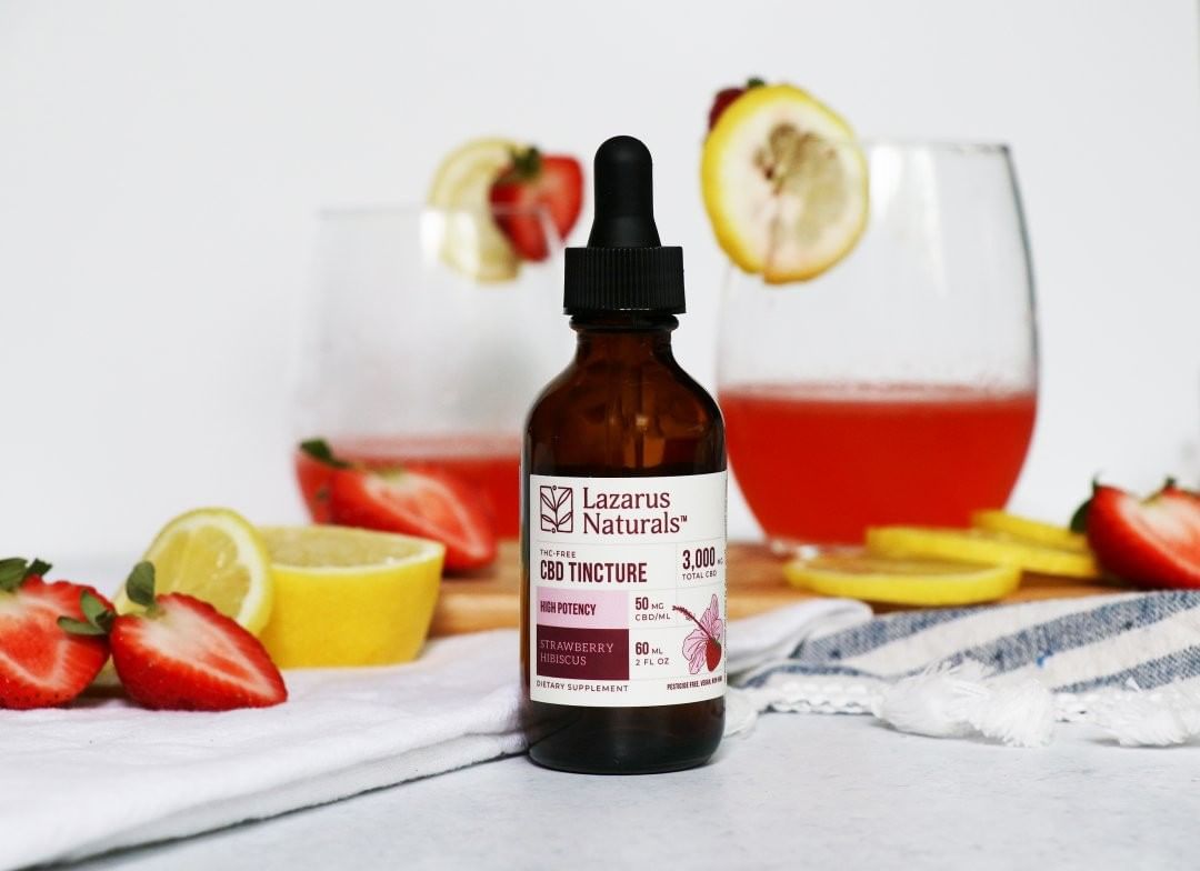 Lazarus Naturals - Strawberry Hibiscus CBD Tincture | 3000mg - Image 2