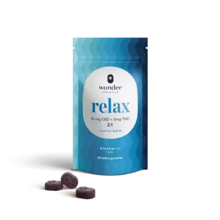 Wonder | 2:1 Relax Blueberry Gummies – 20 Pack