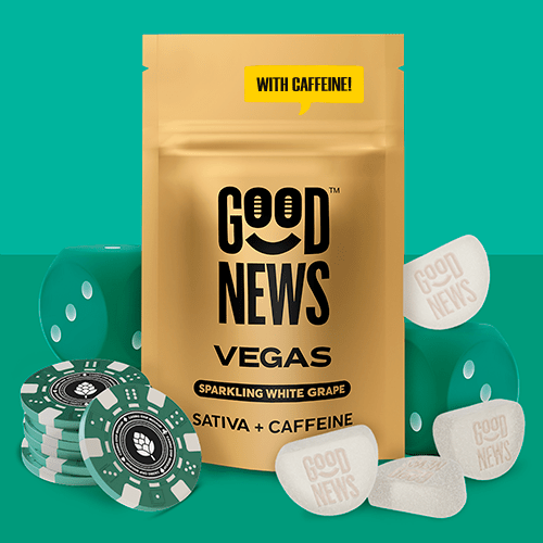 Good News Vegas Sparkling White Grape Gummies with Caffeine 100mg (10ct) - Image 3